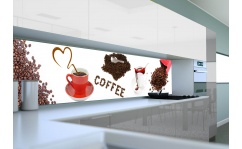 Panel szklany do kuchni LOVE & COFFEE hartowany