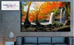Obraz canvas WATERFALL IN FOREST
